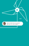 Chatbot Darstellung vor einer Windrad Grafik