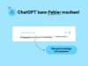 Grafik mit hellblauem Hintergrund und dem Hinweis: 'ChatGPT kann Fehler machen!' Darunter ein Screenshot eines Suchfelds mit dem Hinweistext: 'ChatGPT kann Fehler machen. Überprüfe wichtige Informationen.'