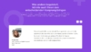 Ein Testimonial auf lila Hintergrund mit dem Porträt von Handan Kartal, Lead Product Owner bei EnBW.