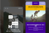 Mobile website design for the adidas Infinite Trails event showing race details and a video teaser for participants.