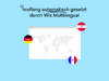 Grafik zu Wix Multilingual: automatische hreflang-Tags, Länderflaggen für DE, AT und FR sowie Hinweise auf lokalisierte SEO-Metadaten, Keywords und Inhalte.