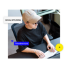 Eine Person mit Basecap arbeitet am Schreibtisch an einer Tastatur. Ergänzt durch ein Text-Overlay mit den Richtlinien WCAG, BITV, BFSG sowie einem blauen Cursor mit der Aufschrift Friendventure.