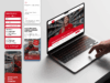Eine Mockup-Präsentation des Webdesigns für REWE Lieferservice-Jobs auf einem MacBook und mehreren mobilen Ansichten. Zu sehen sind Gehaltsangaben (z.B. € 1.467,30* oder € 1.767,64*), Vorteile wie planbare Schichten und der Slogan „Echte Leute. Echte Chancen.“.