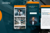 UI-Design-Mockup der mobilen B2B-Website von Convista.