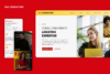 Responsive Desktop- und Mobile-Ansichten des B2B-Webauftritts für DHL Consulting vor rotem Hintergrund als Referenz für modernes Enterprise-Webdesign.