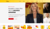 Die Einstiegsseite zeigt den Slogan „Business Consulting meets Logistics Expertise“ neben einer lächelnden Beraterin. Am unteren Rand sind diverse Trust-Logos (Rankings, Frauenanteil, Standorte) aufgereiht.
