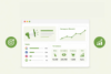 Online Marketing Dashboard Illustration einer Digitalagentur mit Kennzahlen für Performance Marketing, SEO und Social Media Kanäle wie Google und Instagram.