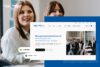 Craft Website für die RWTH Aachen Business School, platziert vor einer Office-Szene mit einer Studentin im Vordergrund.