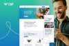 Responsives UI-Design für EBF im Desktop- und Mobile-Format zur Demonstration einer plattformübergreifenden B2B-Content-Strategie für Beratungsunternehmen.