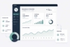 Illustration eines Extranet-Dashboards mit Kennzahlen, Diagrammen und angebundenen ERP- und CRM-Systemen.