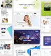 Designbeispiele für digitales Brand-Design und Benutzeroberflächen, die die Umsetzung eines einheitlichen Corporate Designs auf unterschiedlichen Websites zeigen.
