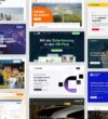 Eine animierte Grafik die unterschiedliche Websites unserer erfahrenen Webdesign Agentur für verschiedene Branchen zeigt.